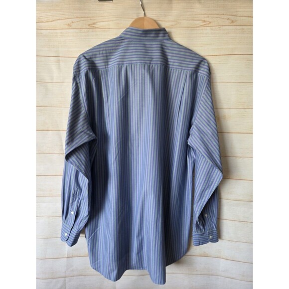 Les Copains Men 100% Cotton Striped Button Down Shirt Size 42 Made in Italy - Picture 7 of 11